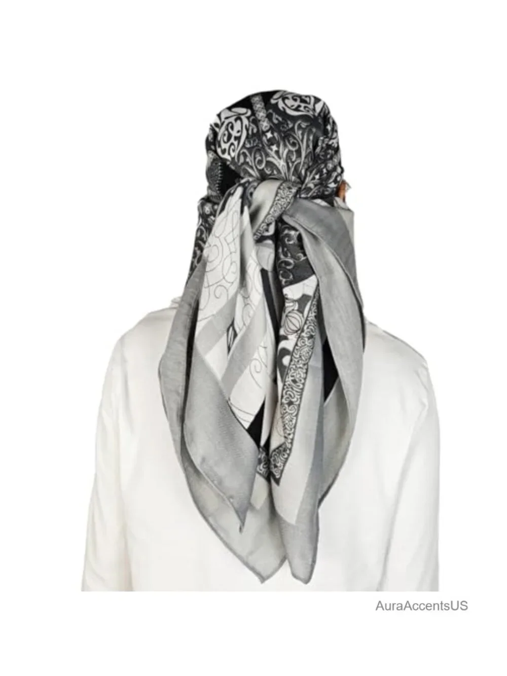 35 inch Large Square Head Scarf Fashion Polyester Bandana Hair Wrap for Sleeping